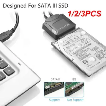 1/2 / 3ШТ Външен SSD-адаптер за твърд диск Удобна Ефективна за предаване на данни, Щепсела и да играе, лесно свързване