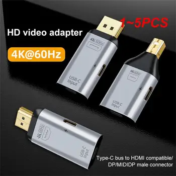 1 ~ 5ШТ Адаптер 4K Type C ДО DP/HDMI-съвместим/Mini DP Кабел Type C Към Адаптер Thunderbolt 3 За Телефон, Лаптоп Type C