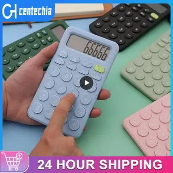 1 бр. калкулатор ярки цветове, 8-цифрен преносим студентски калкулатор, лесен за използване, изчистен Цифров и за офис, цветен