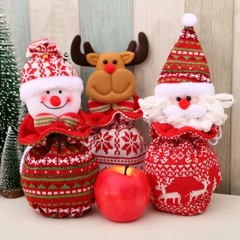 1 бр. Коледни подаръчни пакети на съвсем малък, чанти за бонбони в навечерието на Коледа, торбички за подаръци под формата на снежен дядо коледа за деца, спомени за Коледно парти
