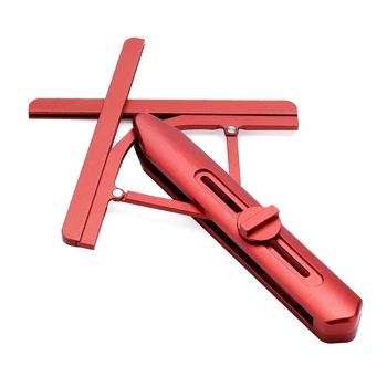 1 БР. Транспортир от червено алуминиева сплав, инструмент за рязане, Универсални Дървообработващи Измервателен инструмент