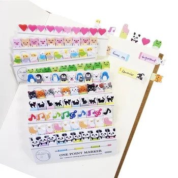 1 опаковъчна хартия за бележки с участието на животни от картун Kawai алпака жаба, котка маркер за бележки Бележник канцеларски материали