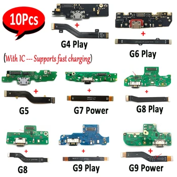 10 бр., За Moto G4 G6 G9 Play G5 G7 Plus G8 Мощност USB Порт за Зареждане Конектор за Зарядно устройство Конектор Заплата зареждане на дънната Платка е Основен Гъвкав Кабел