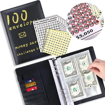 100-дневен набор от пликове за спестяване на пари Пликове за набиране на групи за спестяване на пари 100-дневен набор от чанти за спестяване на пари
