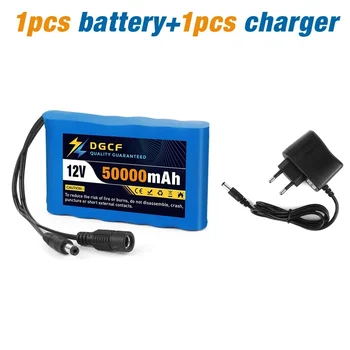 100% Достъпен на Батерията Капацитет 3S2P 12V 50AH Dc 12,6 V 14Ah Акумулаторна батерия за ВИДЕОНАБЛЮДЕНИЕ, Разменени Батерията на Монитора на Камерата + Зарядно Устройство