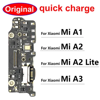 100% Оригинална новост за Xiaomi Mi A1 A2 Lite A3 Конектор за докинг станция, Зарядно устройство, Micro USB Порт за зареждане на Гъвкав кабел Такса за микрофон