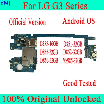 100% Оригинална Разблокированная дънна Платка LG G3 D855 D852 D851 D850 VS985 за LG G3 система Android 16 gb/32 gb