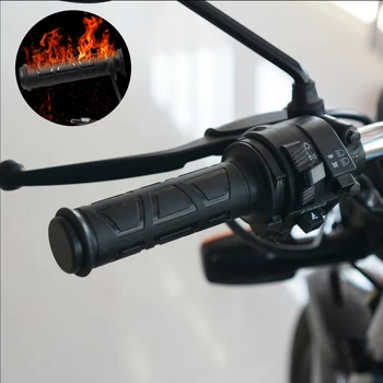 12 В 22 мм Мотоциклетни дръжки с подгряване, Универсален Електрически волан с гласове топъл, Зимни регулиране на температурата за квадроцикла