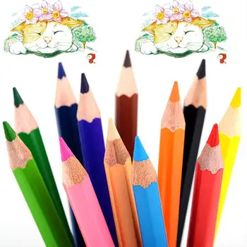 12 Грама Цветни Моливи, Комплект За Рисуване Перушина Избирателните Перушина Избирателните Мека Сърцевина От Тестени Изделия Цветни Моливи Подаръци За Деца, Начинаещи,