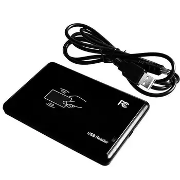 125 khz Черен USB-сензор за близост Smart rfid id Card-Reader EM4100, EM4200, EM4305, T5577 или поддържани карти / етикет не се изисква драйвер