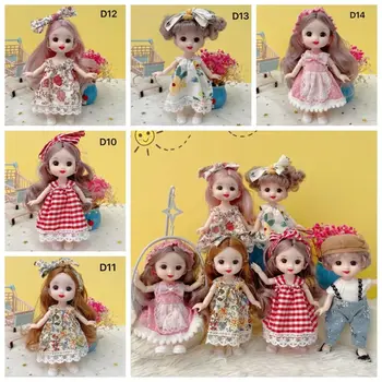 17 см, Мини-пластмасови кукли, сладки наряжаемые кукла-принцеса, Ярки дрехи, Подвижни ставите, кукли За момичета, подаръци