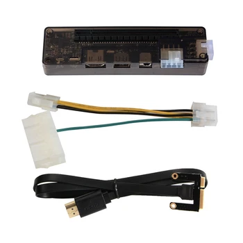 1Set EXP GDC Външно зарядно устройство за видео карти за лаптоп, Зарядно за лаптоп Видео карта Прозрачен Черен