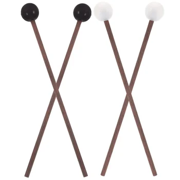 2 отношение на ударни инструменти Барабанни пръчки с гумена глава на Барабанни пръчки със стоманени езикът на Барабана чук