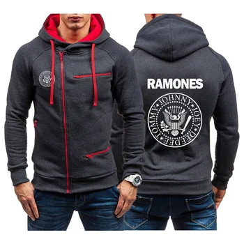 2023 Fghfg Ramone Seal Graphic Мъжки Спортни Ежедневни блузи с качулка с цип, Обикновена качулки с завязками, яке, hoody, палто с качулка