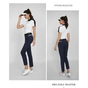 2023 PGM, модни дамски облекла за голф, обикновен панталон с прав штанинами, еластична, приятна дишаща спортна кърпа, доставка за голф KUZ150