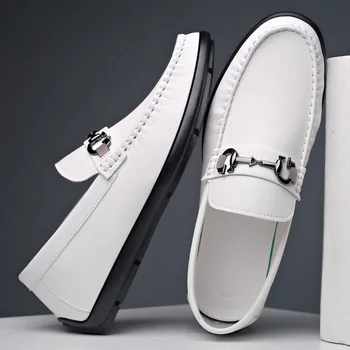 2023 Пролет, Новият Корейски моден тренд, Мъжки обувки, Ежедневни Малка Бяла обувки с мека подметка, Мъжки обувки Doudou