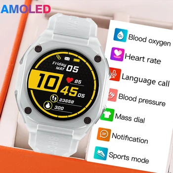 2024 Новите Смарт Часовници Дамски AMOLED Екран 416*416 Винаги Включени Часовници Мъжки умни часовници с Компас Спортни Смарт Часовници За Huawei