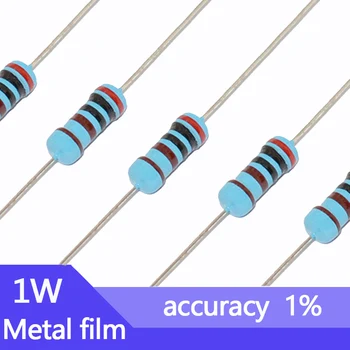 20pcs 1 W Метален филмът Резистор 2.4 2.7 3 24 27 30 240 270 300 R K Ω 0.27 Ω 1% Пятицветное Кольцевое Съпротива 2R4 2R7 3R 2.4 K 2.7 K