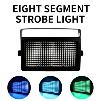 288LED 48 Сегментен RGB Стробоскоп С Дистанционно Управление Светкавица Осветление, DJ DMX Контролер Bar Fiesta Party KTV Disco