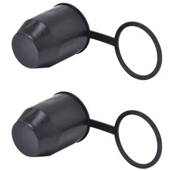 2X Черно сферичен теглич Притискателния капачка за защита на ремаркето от теглещото превозно средство EIG88 Подходящ за ремаркето на АВТОБУСА