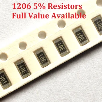 300 бр./лот SMD чип-резистор 1206 4,3 М/4,7 М/5,1 М /5,6 М/6,2 М / Ω Съпротивление 5% 4.3/4.7/5.1/5.6/6.2/ M резистори 4M3 4M7 5M1 5M6 6M2
