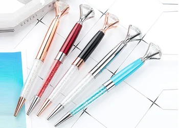 30ШТ диамантена химикалка писалка промасленная метална дръжка ученически канцеларски материали