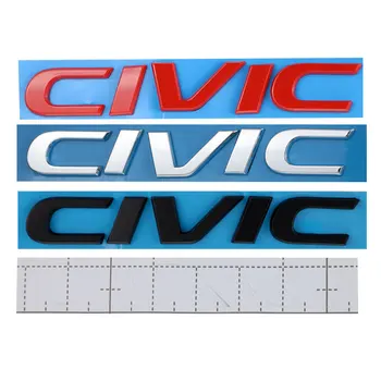 3D Пластмасови аксесоари за стайлинг на автомобили Лого Civic Кола Крило на Задната част на капака на багажника Табела с името на Стикер Иконата на Стикер за Honda Civic