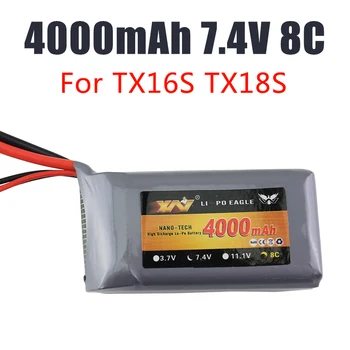 4000 mah 2 S 7,4 В 8C Lipo Батерия TX16S TX18S Предавател за управление на тремотом JST-XH и XT30 Конектор Голяма Издръжливост
