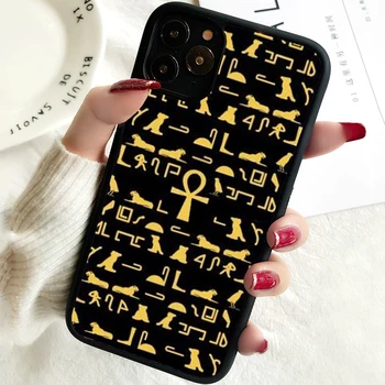 5 5S SE 2020 Калъф за вашия Телефон, Калъф за iPhone 6 6S 7 8 PLUS X XR XS 11 12 13 MINI 14 PRO MAX гума египетски йероглифи египет