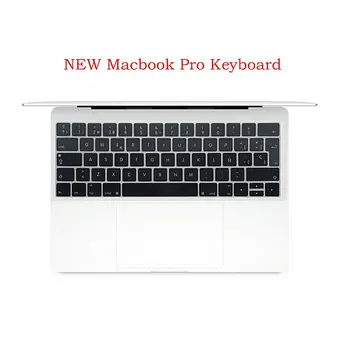 5 бр. силиконови евро испанската версия на подредбата на клавиатурата за Macbook Pro със сензорен панел, нови стикери за клавиатура Pro 13 15, кожен калъф