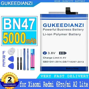 5000 mah Нова Батерия GUKEEDIANZI BN47 за Xiaomi RedMi 6 pro / Hongmi Redmi 6 Pro / Mi A2 Big Power Bateria 