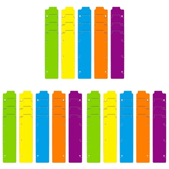60 броя пластмасови маркери-ключалки, мини-разделители за подвързване, bookmark-капаче за ежедневника, многоцветен пластмасов маркер