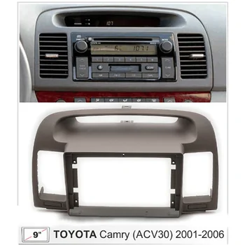 9-Инчов 2Din Радиото в автомобила инструментално табло Стерео Панел за Монтаж на Автомобилна панел Двойна Рамка Din CD DVD за Toyota Camry 5 2001-2006