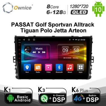 Android10 Автомагнитола за PASSAT 2019 Golf 2018 Sportvan Alltrack 2018 Tiguan 2018 Polo 2017 Jetta 2018 Arteon 2017 6G + 128G 4G LTE