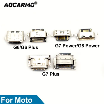 Aocarmo USB Порт за зареждане Конектор за Зарядно устройство Зарядно устройство за Motorola Moto G6/G6 Plus/G7 Power/G8 Power/G7Plus XT1965-6