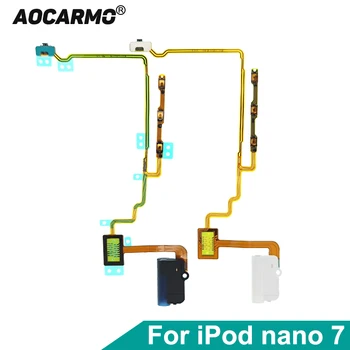 Aocarmo За Apple iPod nano 7 Включване/Изключване на Захранването Увеличаване/Намаляване на звука, Бутон за Изключване на звука, Жак за слушалки Подмяна на Flex кабел