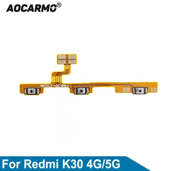 Aocarmo за Xiaomi Redmi K30 4G/5G Бутон за включване/изключване на звука, бутон за ремонт flex кабел, дубликат част