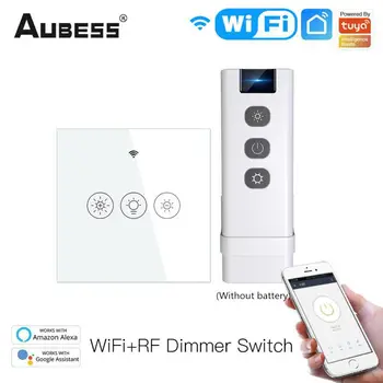 AUBESS Sasha Wifi Smart Wall Touch Sensor Switch Led Ключ Затъмняване Smart Life APP Поддръжка на Дистанционно Управление Алекса Google Home