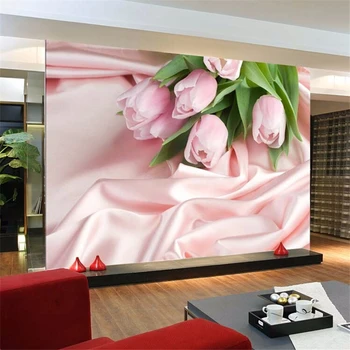 beibehang Потребителски 3D фотообои, Розова роза, на фона на телевизор, цвете, романтична хол, спалня, стенни картини, луксозен ролка тапет