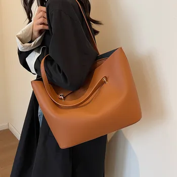 Burminsa 3 слой-големи чанти за жени 2023 дизайнерски тенденции пътуване работата чанта PU кожа купувач дамски чанти