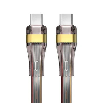 Cablecc USB-C Ултра-плосък кабел за пренос на данни Type C-Type C USB2.0 Мощност 65 W за Бързо зареждане на лаптоп, таблет, телефон