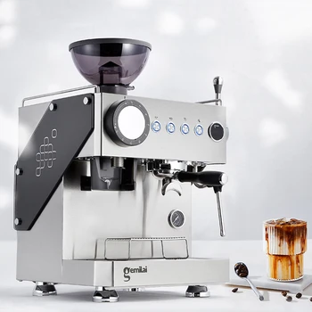 CRM3812, напълно автоматична кафе машина, кафе, Професионална еспресо машина с налягане 15 Бара и 16-степенна скоростна кутия за мелене на кафе на зърна