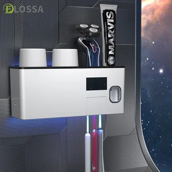 ELOSSA-UV-държач за четка за зъби, Автоматична сокоизстисквачка за паста за зъби, Опаковка, Аксесоари за декорация на баня, за дома