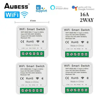 Ewelink Wifi Smart Switch 16A 2way Control Мини Смарт-Прекъсвач С Таймер Умен Дом Гласово Управление на Работа С Алекса Google Home
