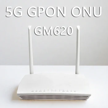GM620 GPON ONT ONU FTTH двойна лента 1GE + 3FE + 1POT + 2USB 2,4 G/5G WIFI Английската версия на модема Употребявани Без източник на захранване