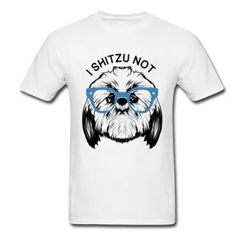 I Shitzu Not Мъжка Тениска Тениска С Изображение На Куче, Тениска За Любителите На Дрехи За Домашни Любимци, Бели Върхове, Красиви Летни Памучни Тениски
