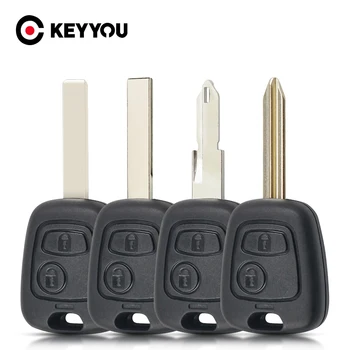 KEYYOU Калъф-панел за дистанционно на ключа на автомобила за Peugeot Expert Partner Boxer с нож SX9 2 Бутона