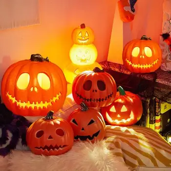 Led светещи топки за Хелоуин, тиква-призрак ужас, Латексный балон, украса за парти на Хелоуин за дома, на закрито, на открито, за деца