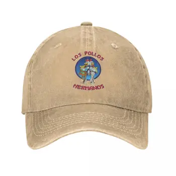 Los Pollos Hermanos Мъжка бейзболна шапка на Breaking Bad От потертого деним, выстиранные шапки, шапка, Ретро подарък за пътуване на открито, възстановяване на предишното положение шапка