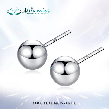 MILAMISS Обеци-карамфил от сребро 925 проба, топка от твърди мъниста За жени, Минималистичные сребърни обици-висулки